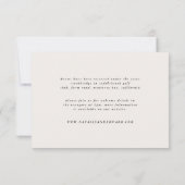 Krans botanische schuur rustieke crème bruiloft de notitiekaartje (Achterkant)