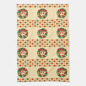 Krans Breien met Kerstmotief Theedoek (Verticaal)