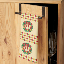 Krans Breien met Kerstmotief Theedoek