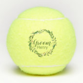 Krans bruidegom huwelijkscadeau tennisballen (Voorkant)