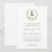 Krans bruiloft kaart (Voorkant / Achterkant)