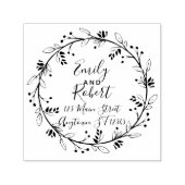 Krans  bruiloft retour adres stempel (Design)