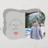 Krans Chevron Kerstkaart (Voorkant / Achterkant)