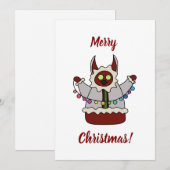 Krans Christmas monster Feestdagenkaart (Voorkant / Achterkant)