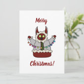 Krans Christmas monster Feestdagenkaart (Staand voorkant)