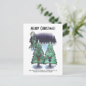 Krans Christmas Post Kaart (Staand voorkant)