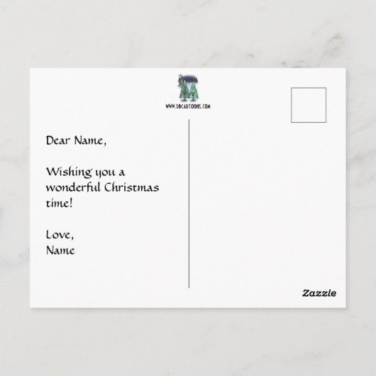 Krans Christmas Post Kaart (Achterkant)