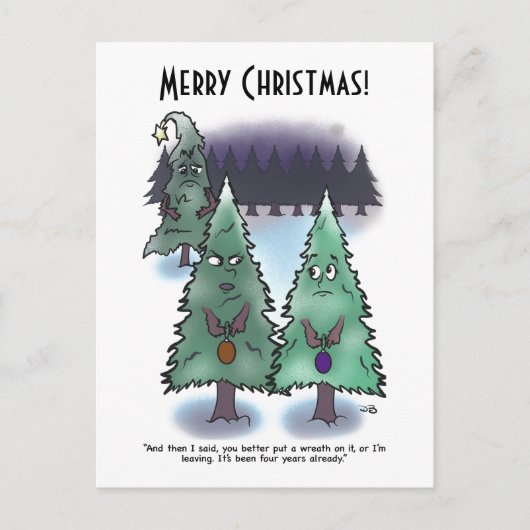 Krans Christmas Post Kaart (Voorkant)