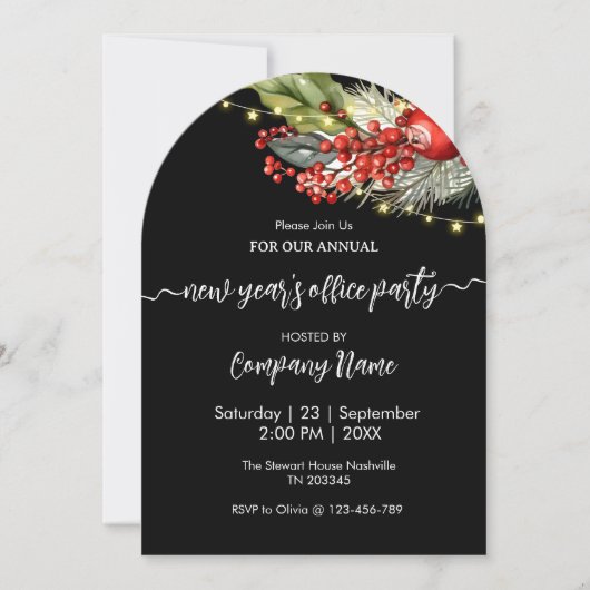 Krans corporate logo Nieuwjaar kantoor partij Kaart (Voorkant)