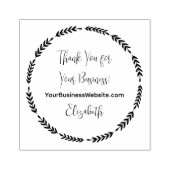 krans dank u voor uw bedrijfs website naam rubberstempel (Afrduk)