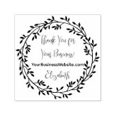 krans dank u voor uw bedrijfs website naam zelfinktende stempel (Design)