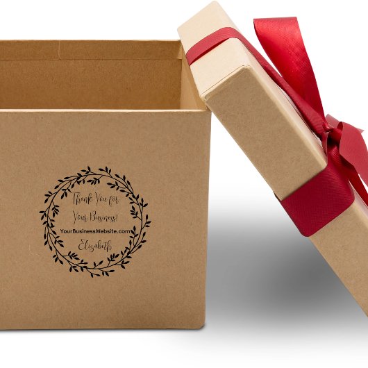 krans dank u voor uw bedrijfs website naam zelfinktende stempel