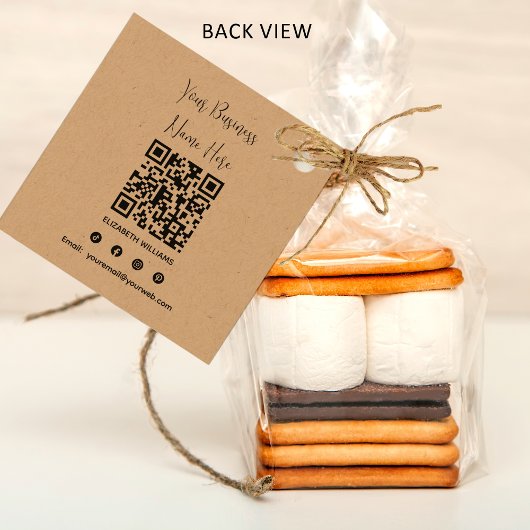 krans dank u voor uw zakelijke invoegen QR-code Bedankjes Labels