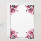 Krans Delicate Roze Rozen Bruiloft Bridal Shower Kaart (Achterkant)
