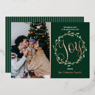 Krans Echte Folie Kerst Foto Kaart