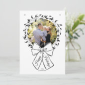 Krans en boog cirkel foto Lijst kerst Feestdagenkaart (Staand voorkant)