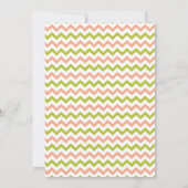 Krans en Chevron Baby shower Invitation Kaart (Achterkant)