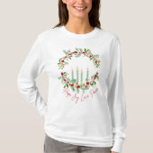 Krans en kaarsen Advent T-shirt (Voorkant)