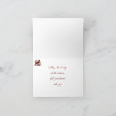 Krans en kardinaal kerstkaart feestdagen kaart (Binnen)