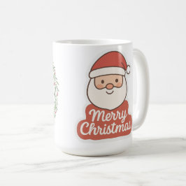 Krans en Kerstman Tweepersoons Kerstmis Koffiemok