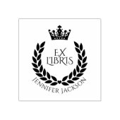 Krans en Kroon Ex Libris Bibliotheekboek Rubberstempel (Afrduk)