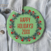 Krans en linten vakantie Button (In situ)