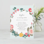  Krans en Schattigee Vogels Verjaardagsfeest Kaart (Staand voorkant)