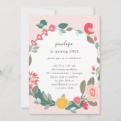 Krans en Schattigee Vogels Verjaardagsfeest Kaart (Voorkant)