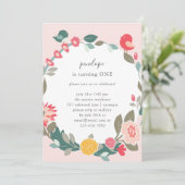 Krans en Schattigee Vogels Verjaardagsfeest Kaart (Staand voorkant)