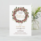 Krans feestelijke gouden zakelijke kerst kaart (Staand voorkant)