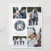 Krans Foto Collage Vrolijk Kerstmis Feestdagenkaart (Voorkant)