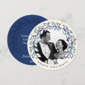 Krans Foto Kerstkaart (Voorkant / Achterkant)