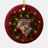  krans foto kerstversiering keramisch ornament (Voorkant)