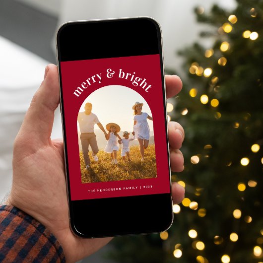 Krans fotolint Rode Kerst Feestdagen Kaart