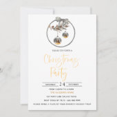 Krans Gezellige Natuur Kerstfeest Uitnodiging (Voorkant)