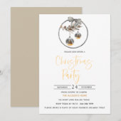 Krans Gezellige Natuur Kerstfeest Uitnodiging (Voorkant / Achterkant)