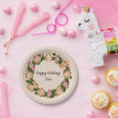 Krans Gingerbread House Christmas Holiday Party Papieren Bordje (Feest)