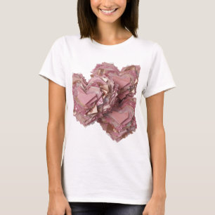 Krans Glanzende ZILVEREN HARTEN Ontwerp T-shirt