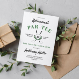 Krans Golf Thema Pensioen Party Kaart