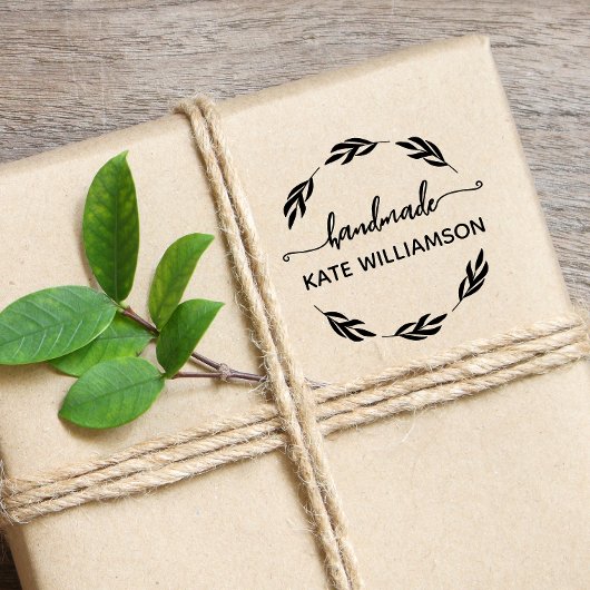 Krans Handgemaakt door business stempel