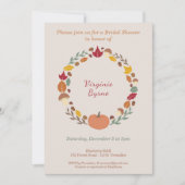 Krans & Herfst bruids doucheuitnodiging Kaart (Voorkant)