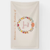 Krans & Herfst Bruiloft Banner (Verticaal)