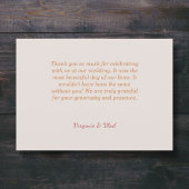 krans & herfst bruiloft dank u kaart