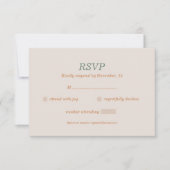 Krans & herfst bruiloft RSVP-kaart RSVP Kaartje (Voorkant)