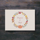 Krans & herfst bruiloft RSVP-kaart RSVP Kaartje