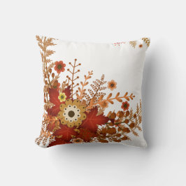 Krans herfst met bloemen kussen