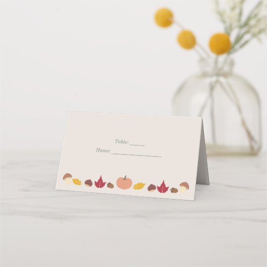 Krans & Herfst Trouwplaatskaarten Plaatskaartje (Voorkant)