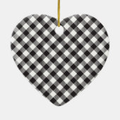 Krans Holly Berries Black Plaid Business Keramisch Ornament (Achterkant)