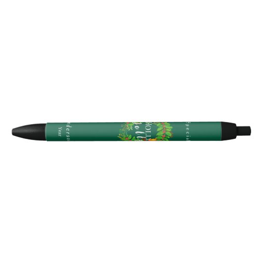 Krans Holly Jolly Family Green Zwarte Inkt Pen (Voorkant)