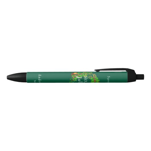 Krans Holly Jolly Family Green Zwarte Inkt Pen (Bovenkant)